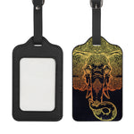 Spiritual Elephant Mandala Print Luggage Tag