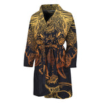 Spiritual Elephant Mandala Print Men's Bathrobe