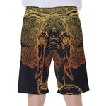 Spiritual Elephant Mandala Print Men's Beach Shorts