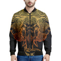 Spiritual Elephant Mandala Print Men's Bomber Jacket