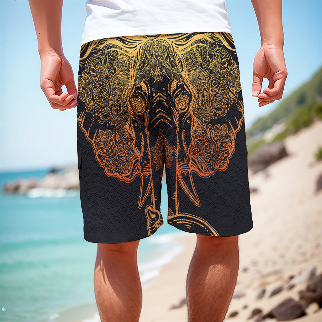 Spiritual Elephant Mandala Print Men's Cargo Shorts
