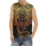 Spiritual Elephant Mandala Print Men's Fitness Tank Top