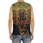 Spiritual Elephant Mandala Print Men's Fitness Tank Top