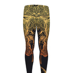 Spiritual Elephant Mandala Print Men's leggings