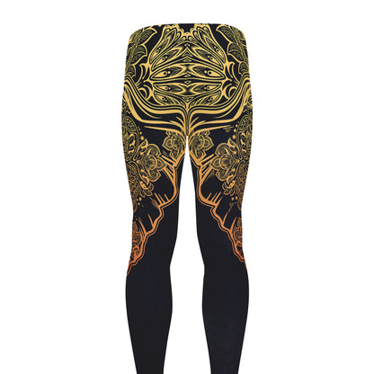 Spiritual Elephant Mandala Print Men's leggings