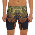 Spiritual Elephant Mandala Print Men's Long Boxer Briefs