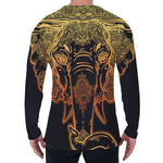 Spiritual Elephant Mandala Print Men's Long Sleeve T-Shirt