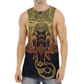 Spiritual Elephant Mandala Print Men's Muscle Tank Top