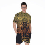 Spiritual Elephant Mandala Print Men's Rompers