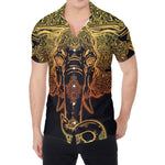 Spiritual Elephant Mandala Print Men's Shirt