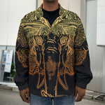 Spiritual Elephant Mandala Print Men's Shirt Jacket