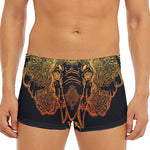 Spiritual Elephant Mandala Print Men's Short Boxer Briefs