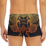 Spiritual Elephant Mandala Print Men's Short Boxer Briefs