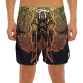 Spiritual Elephant Mandala Print Men's Split Running Shorts