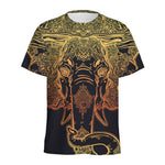 Spiritual Elephant Mandala Print Men's Sports T-Shirt