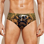 Spiritual Elephant Mandala Print Men's Swim Briefs