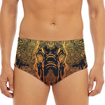 Spiritual Elephant Mandala Print Men's Triangle Swim Briefs