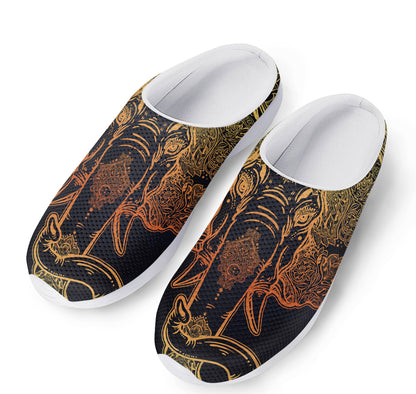 Spiritual Elephant Mandala Print Mesh Casual Shoes