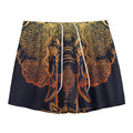 Spiritual Elephant Mandala Print Mesh Shorts