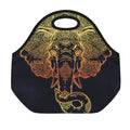 Spiritual Elephant Mandala Print Neoprene Lunch Bag