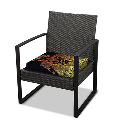 Spiritual Elephant Mandala Print Outdoor Seat Cushion Cover