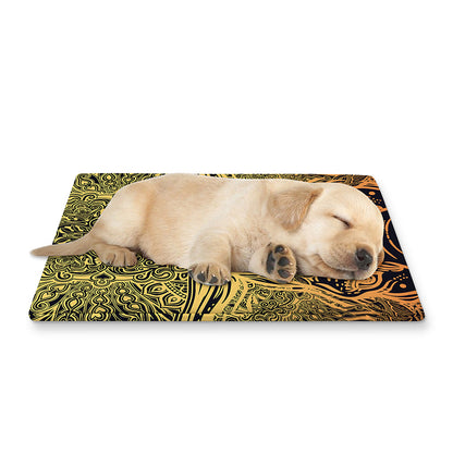Spiritual Elephant Mandala Print Pet Cooling Mat Cover