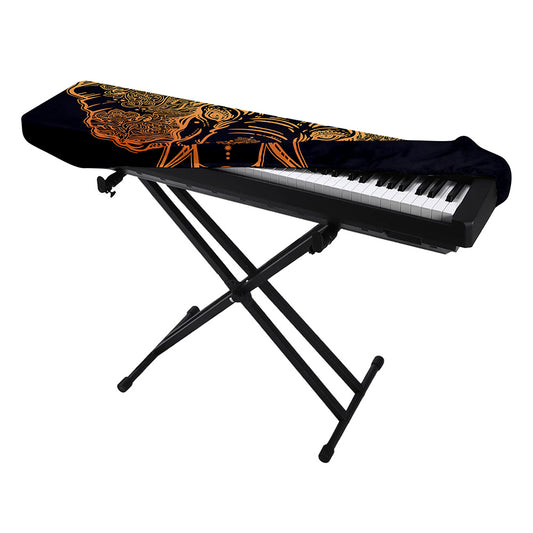 Spiritual Elephant Mandala Print Piano Keyboard Cover