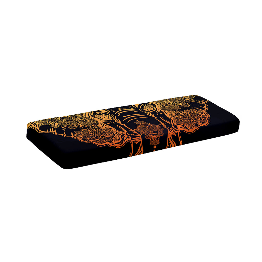 Spiritual Elephant Mandala Print Piano Keyboard Cover
