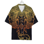 Spiritual Elephant Mandala Print Rayon Hawaiian Shirt
