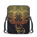 Spiritual Elephant Mandala Print Rectangular Crossbody Bag
