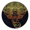 Spiritual Elephant Mandala Print Round Floor Mat