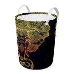 Spiritual Elephant Mandala Print Round Laundry Basket