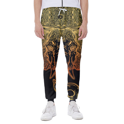 Spiritual Elephant Mandala Print Scuba Joggers
