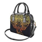 Spiritual Elephant Mandala Print Shoulder Handbag