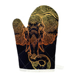 Spiritual Elephant Mandala Print Single Oven Mitt