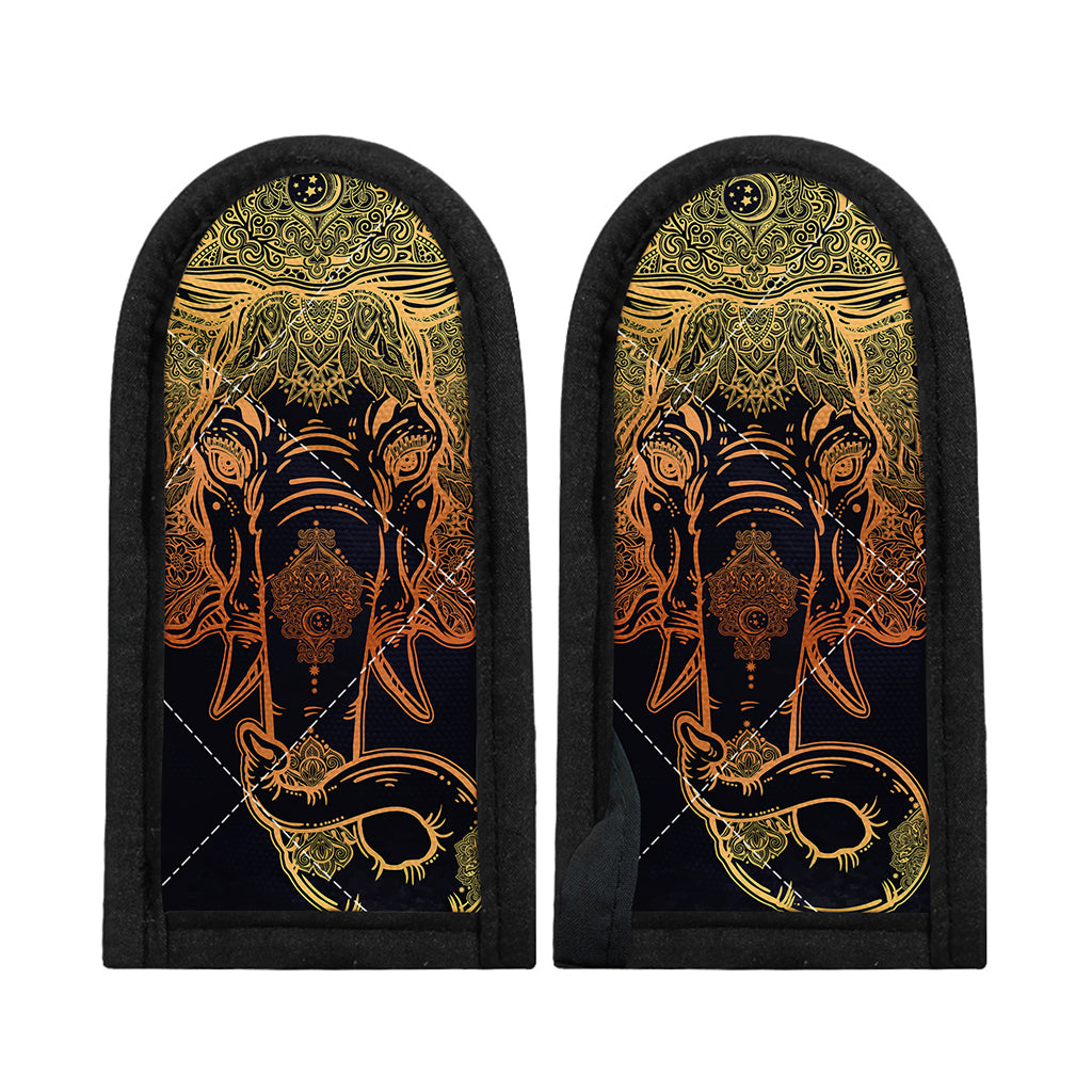 Spiritual Elephant Mandala Print Skillet Handle Cover