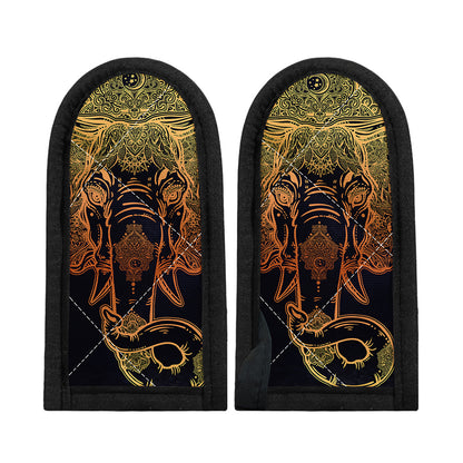 Spiritual Elephant Mandala Print Skillet Handle Cover