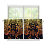 Spiritual Elephant Mandala Print Tier Curtains