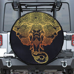 Spiritual Elephant Mandala Print Tire Cover