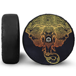 Spiritual Elephant Mandala Print Tire Cover With Camera Hole