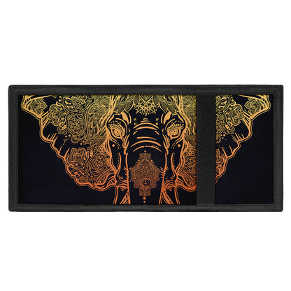 Spiritual Elephant Mandala Print Trifold Wallet