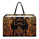 Spiritual Elephant Mandala Print Utility Tote Bag