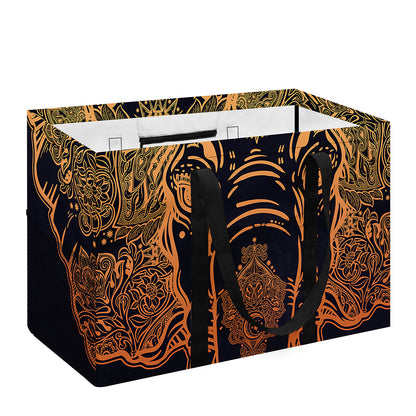 Spiritual Elephant Mandala Print Utility Tote Bag