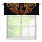 Spiritual Elephant Mandala Print Window Valance