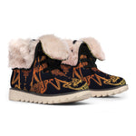 Spiritual Elephant Mandala Print Winter Boots