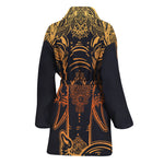 Spiritual Elephant Mandala Print Women's Bathrobe