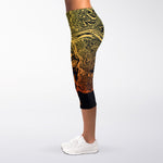 Spiritual Elephant Mandala Print Women's Capri Leggings