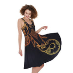 Spiritual Elephant Mandala Print Women's Sleeveless Dress
