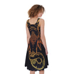 Spiritual Elephant Mandala Print Women's Sleeveless Dress