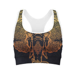 Spiritual Elephant Mandala Print Women's Sports Bra